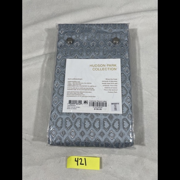 NIB [ 1 Euro European ] Sham‎ for Hudson Park Embroidered Tile - Picture 3 of 12